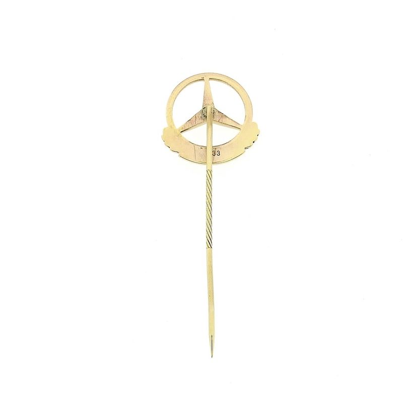 Image 4 of 8 carat vintage lapel pin with Mercedes Benz logo