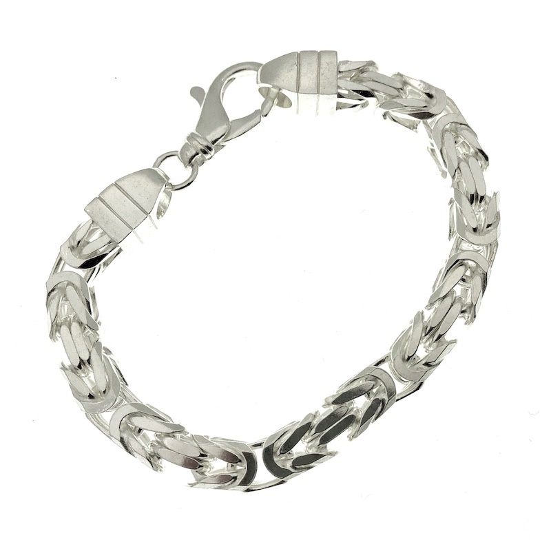 Image 9 of Silver wide king bracelet | 25 cm