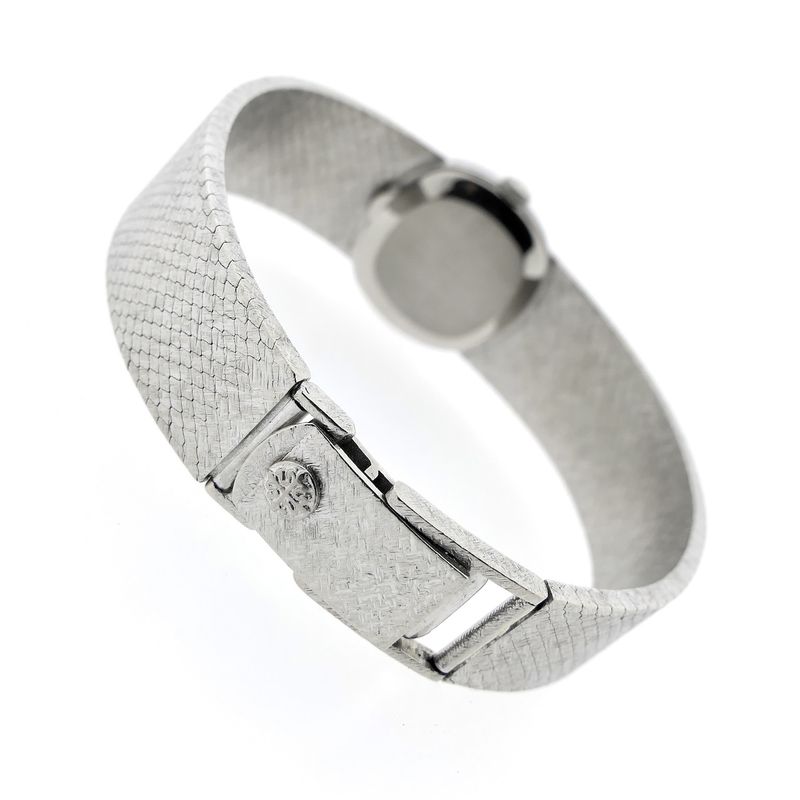 Image 5 of Patek Philippe Ellipse 3370/1; Vintage 18k. witgouden dames horloge