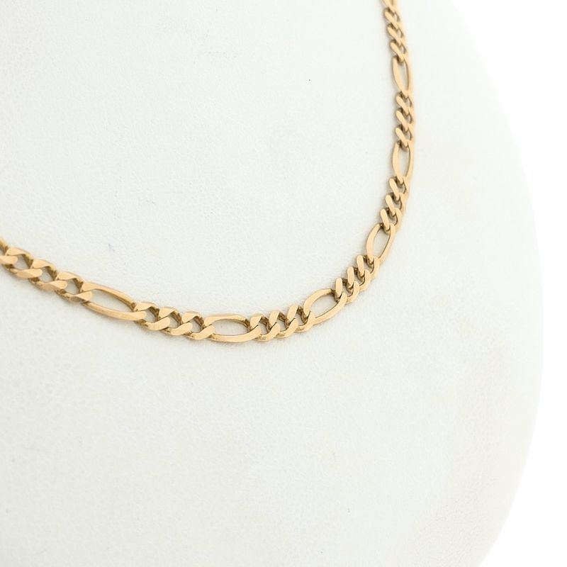 Image 6 of Gold Figaro link chain | 47.5 cm