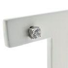 Image 4 of White gold stud earrings with zirconia