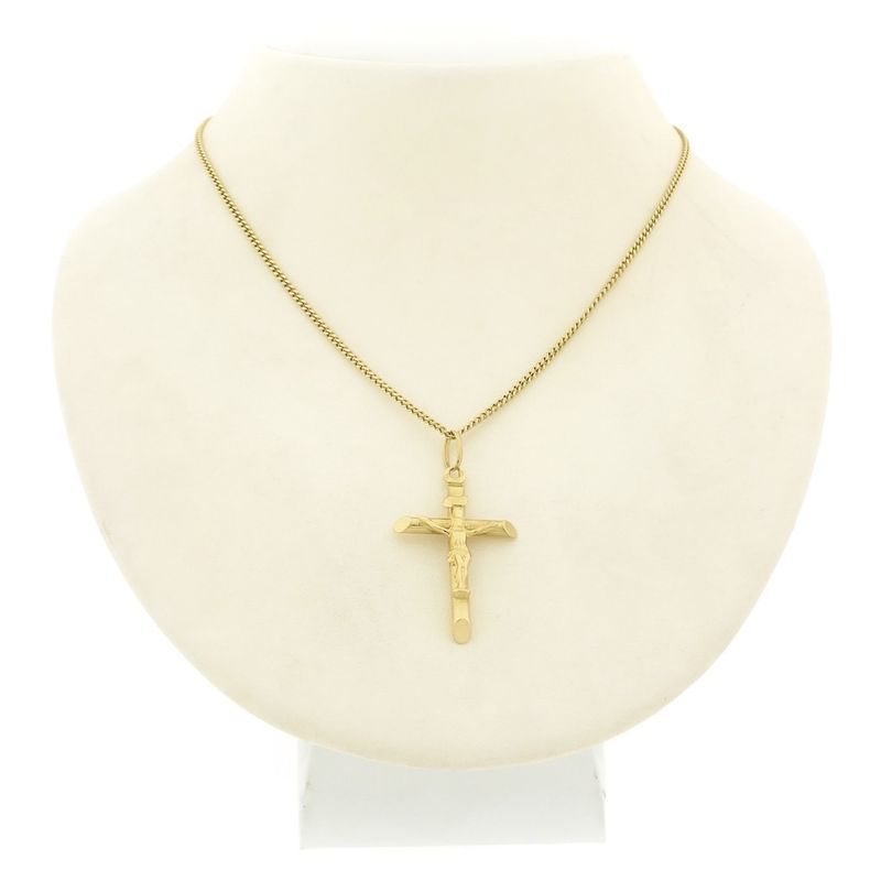 Image 3 of 19.2 ct gold pendant of a cross with corpus | INRI