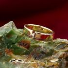 Image 2 of Bicolor Gold Ring with Diamond; 0.01 ct.