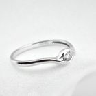 Image 2 of White gold solitaire ring with 0.18 ct diamond.