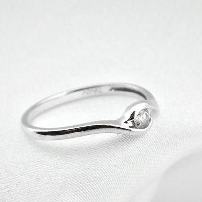 White gold solitaire ring with 0.18 ct diamond. Image 2 of White gold solitaire ring with 0.18 ct diamond.