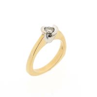 Two-tone gold ring with diamond | 0.22 ct.