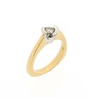Image 1 of Two-tone gold ring with diamond | 0.22 ct.