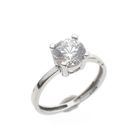 Image 1 of White gold solitaire ring with zirconia