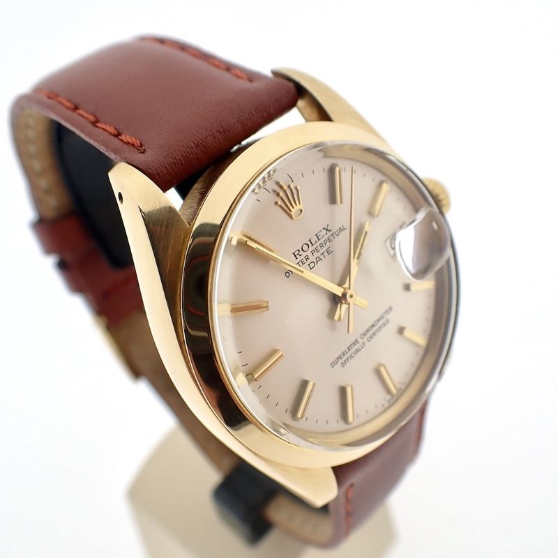 Image 3 of Rolex Date 1500; 18k gold watch