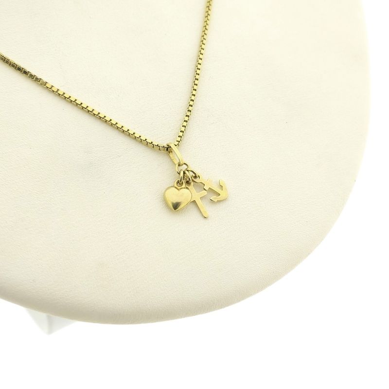 Image 7 of Gold pendant; Faith, hope, and love