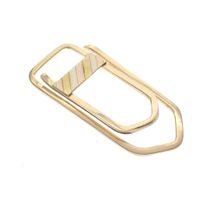 18K tricolor gold money clip