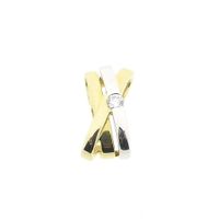 Two-tone gold pendant with diamond | 0.10 ct.