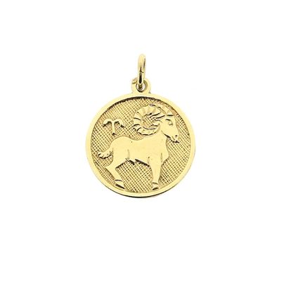 Image 1 of Gold zodiac sign pendant; Capricorn
