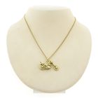 Image 3 of Gold motorcycle pendant | Chopper