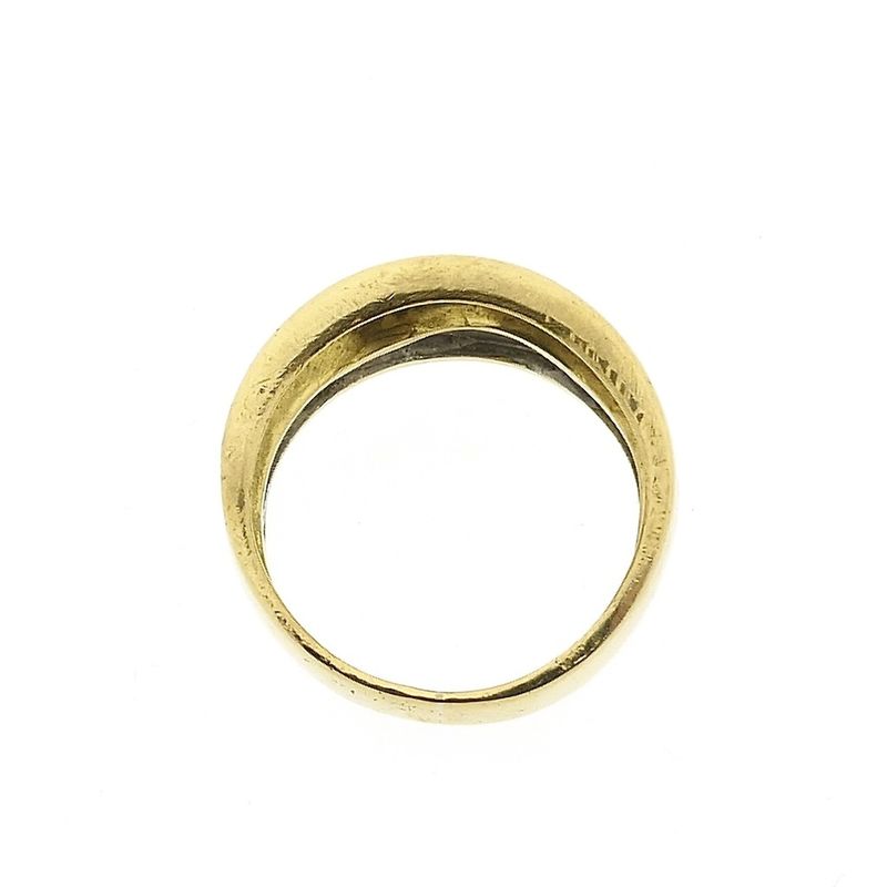 Image 5 of Two-tone gold ring with 0.08 ct diamond.