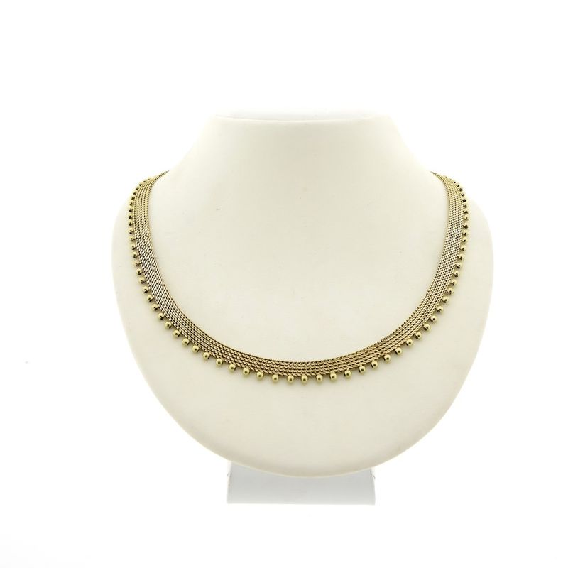 Image 1 of Gold mesh link necklace