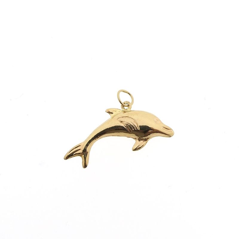 Image 3 of 18 carat gold dolphin pendant