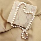 Image 6 of Champagne pearl necklace with rose gold clasp | 42.5 cm