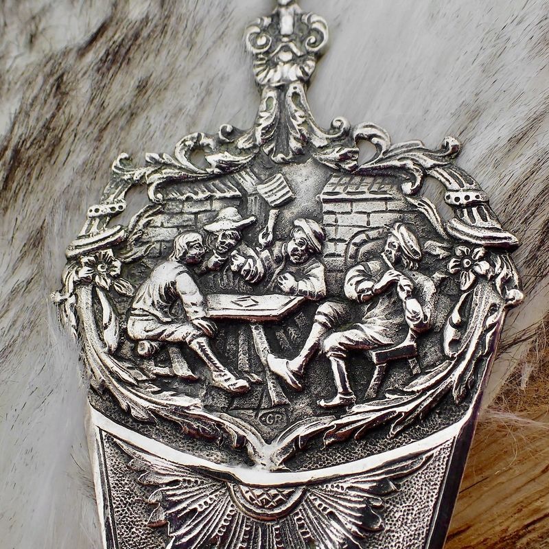 Image 3 of Silver cake server; Old Dutch | Vintage