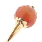 Image 5 of Vintage gold ball pendant with carnelian