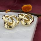 Image 2 of Vintage two-tone gold clip-on earrings as a knot