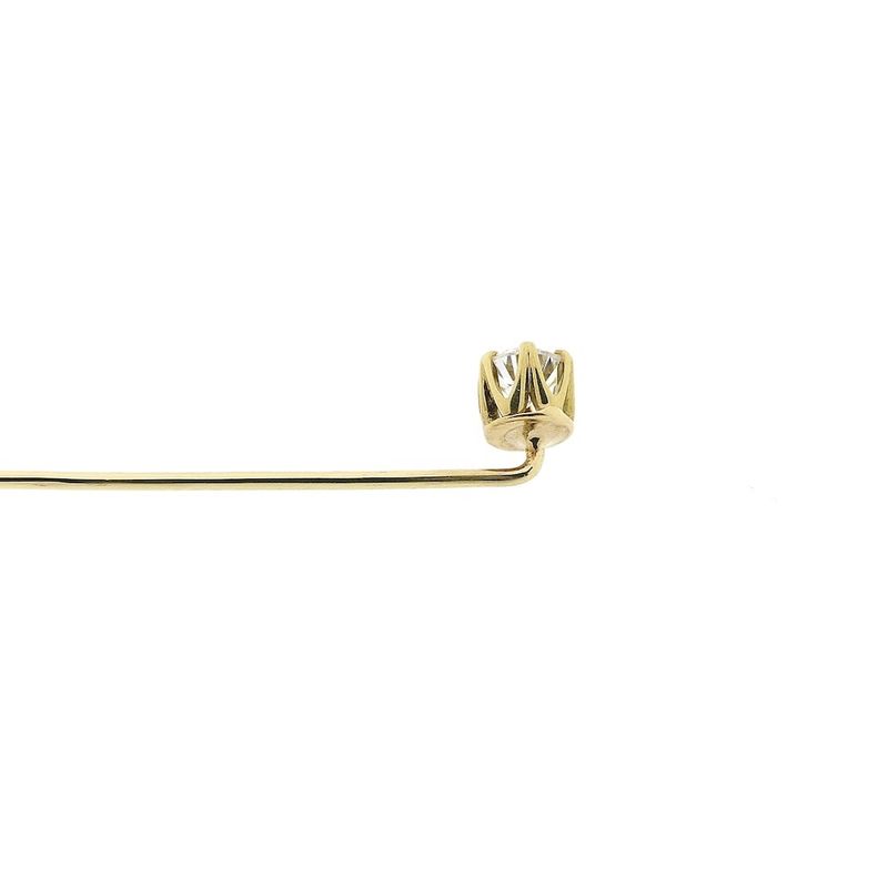 Image 4 of Gold lapel pin with zirconia