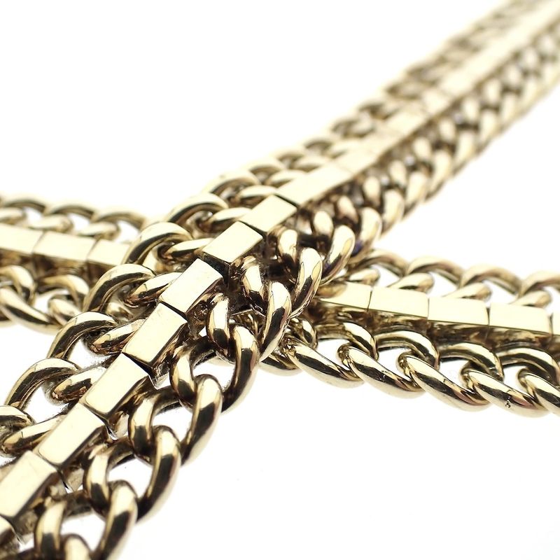 Image 8 of Golden French gourmet link necklace | 41 cm