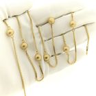 Image 10 of Long gold link chain with beads
