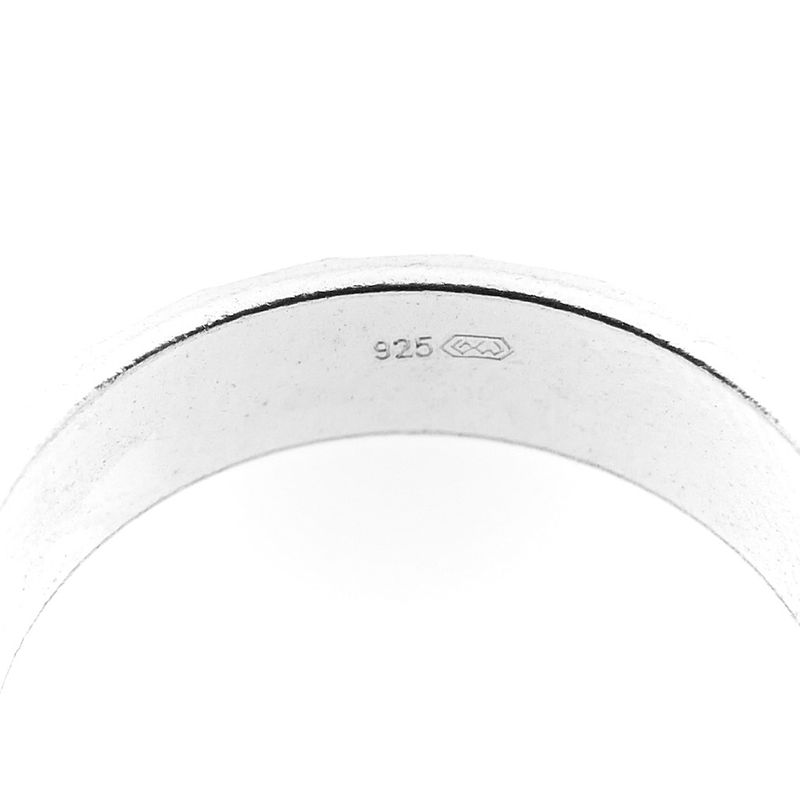 Image 5 of Silver ladies ring with diagonal relief