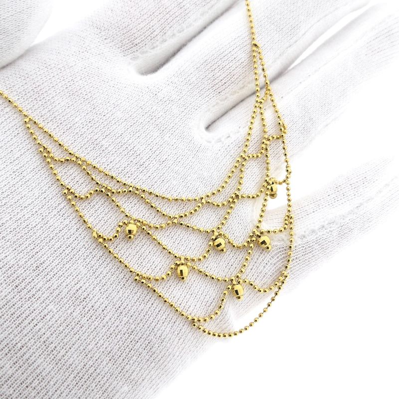 Image 9 of Gold Necklace with Ball Link; 14 Karat; 40 cm