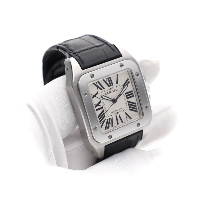 Image 12 of Cartier Santos Automatic 100 XL W20076X8; Men's Watch
