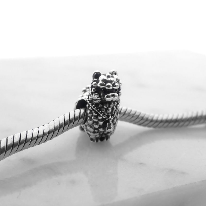 Image 2 of Pandora charm; Silver; Fluffy Llama