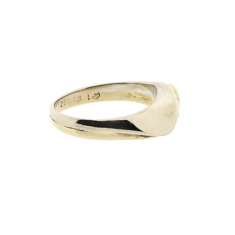 Image 5 of Two-tone gold solitaire ring with diamond