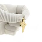 Image 13 of Gold pendant of an abstract cross with diamond; 0.05 ct.
