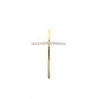 Image 1 of Two-tone gold pendant of a cross with diamonds; 0.13 ct.