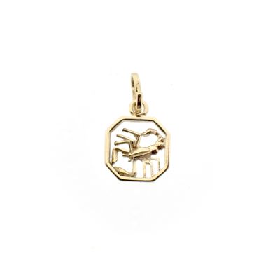 Image 1 of Gold zodiac sign pendant; Scorpio