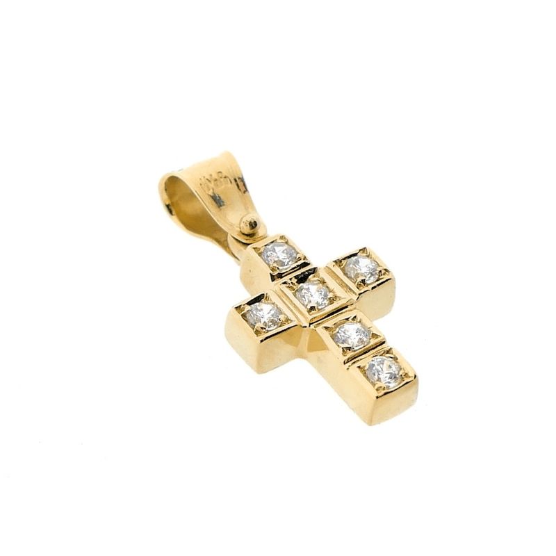 Image 5 of Gold cross with zirconia