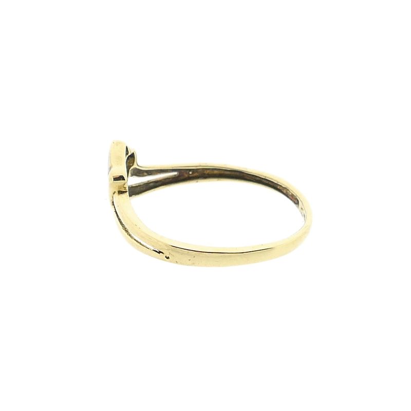 Image 6 of Bicolor gold ring with diamond; 0.005 ct.