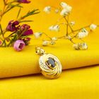 Image 2 of Gold pendant with sapphire and diamond | 0.01 ct.