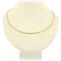 Gold Omega link necklace | 42.5 cm