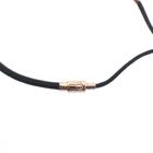 Image 9 of Pandora Moments; Black sliding bracelet; Rose gold plated