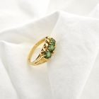 Image 6 of Gold ring with emerald
