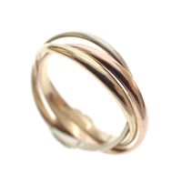 Tricolor gold trinity ring