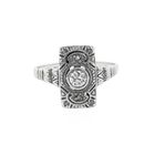 Image 5 of White gold art deco ring with diamond | 0.20 ct.