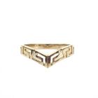 Image 5 of Gold ring with a meandering pattern | V-shape