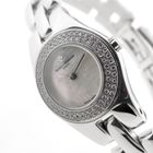 Image 4 of Baume Mercier Linea; 18k gold women's watch with diamonds and mother-of-pearl dial