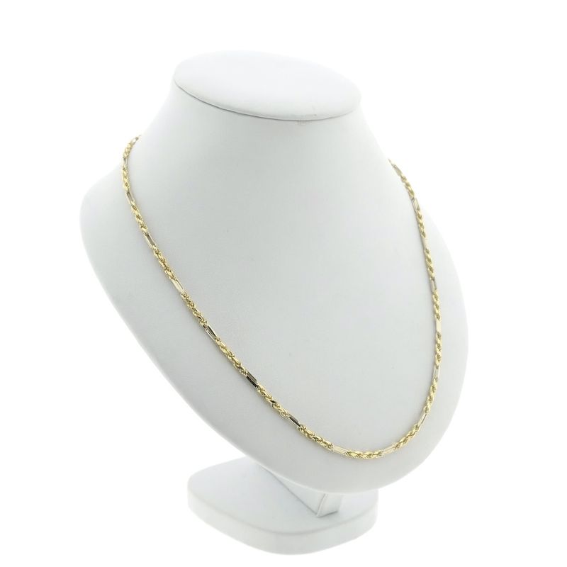 Image 3 of Two-tone gold Figarope necklace; Cento group