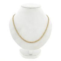 Golden Square Byzantine Chain Necklace