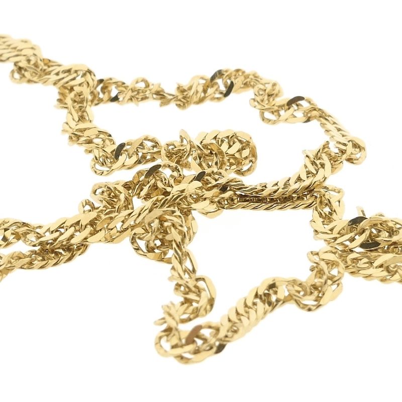 Image 7 of Gold twisted gourmet link chain
