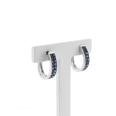 White gold stud earrings with sapphire Image 1 of White gold stud earrings with sapphire